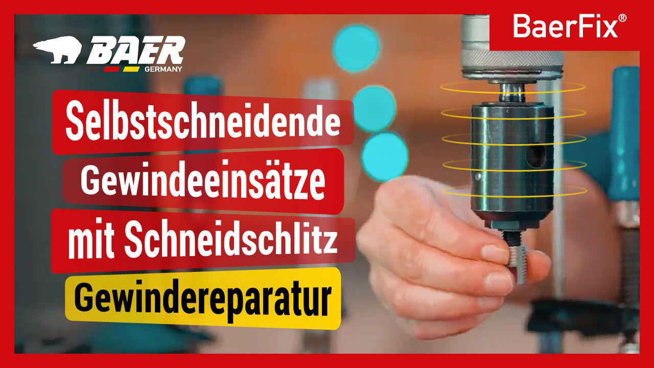 BaerFix Gewindeeinsätze mit Schneidschlitzen M 20 x 2,5 - 27 mm - 5 Stück