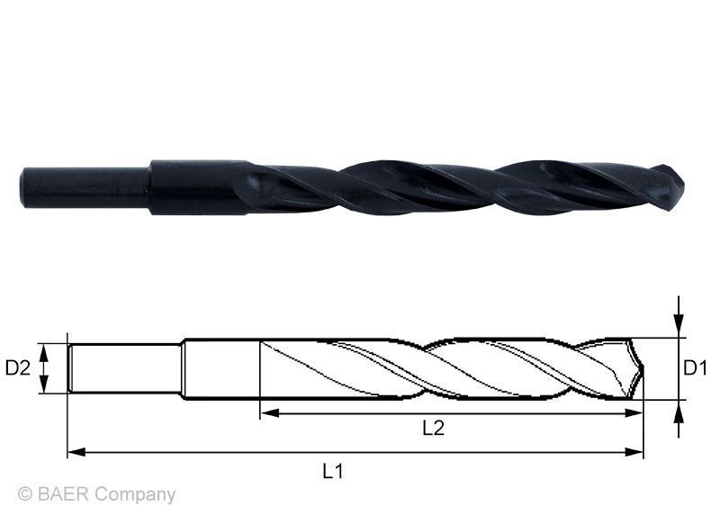 HSS Drill Bit (reduced shank 13mm) 20.00 mm