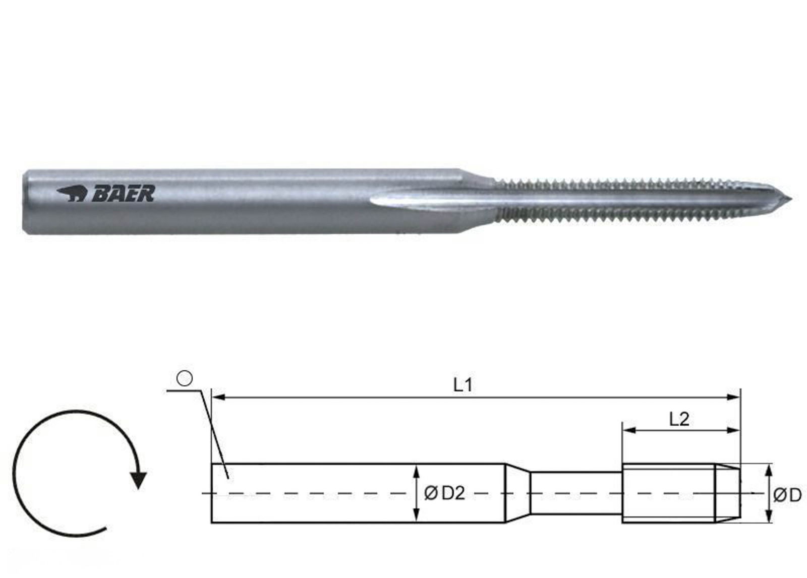 BAER HSS Mini Tap Form C - M 1.1 x 0.25