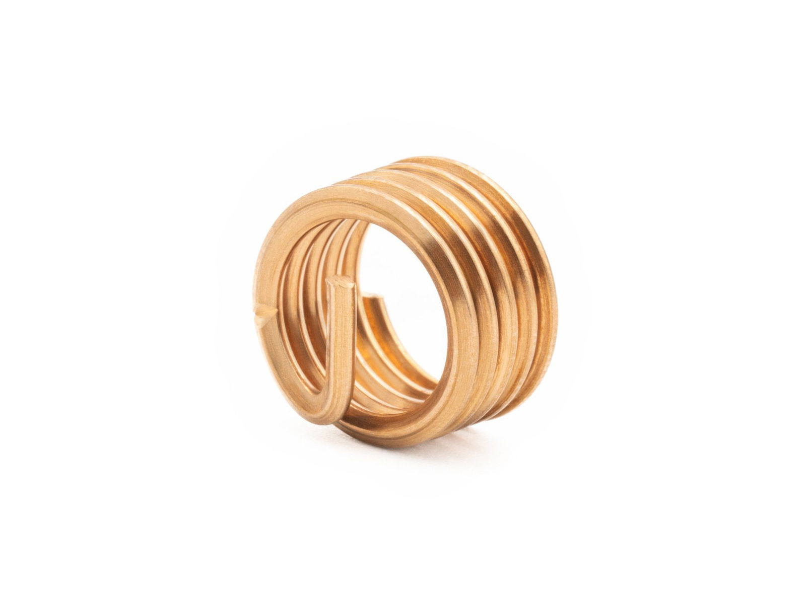 BaerCoil Wire Thread Inserts M 5 x 0.8 - 1.0 D (5 mm) - free running - Bronze - 100 pcs.