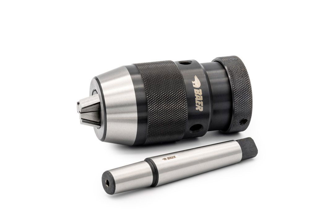 BAER Drill Chuck 0.2 - 13 mm | incl. taper shank arbor: MT 4 | keyless drill chuck