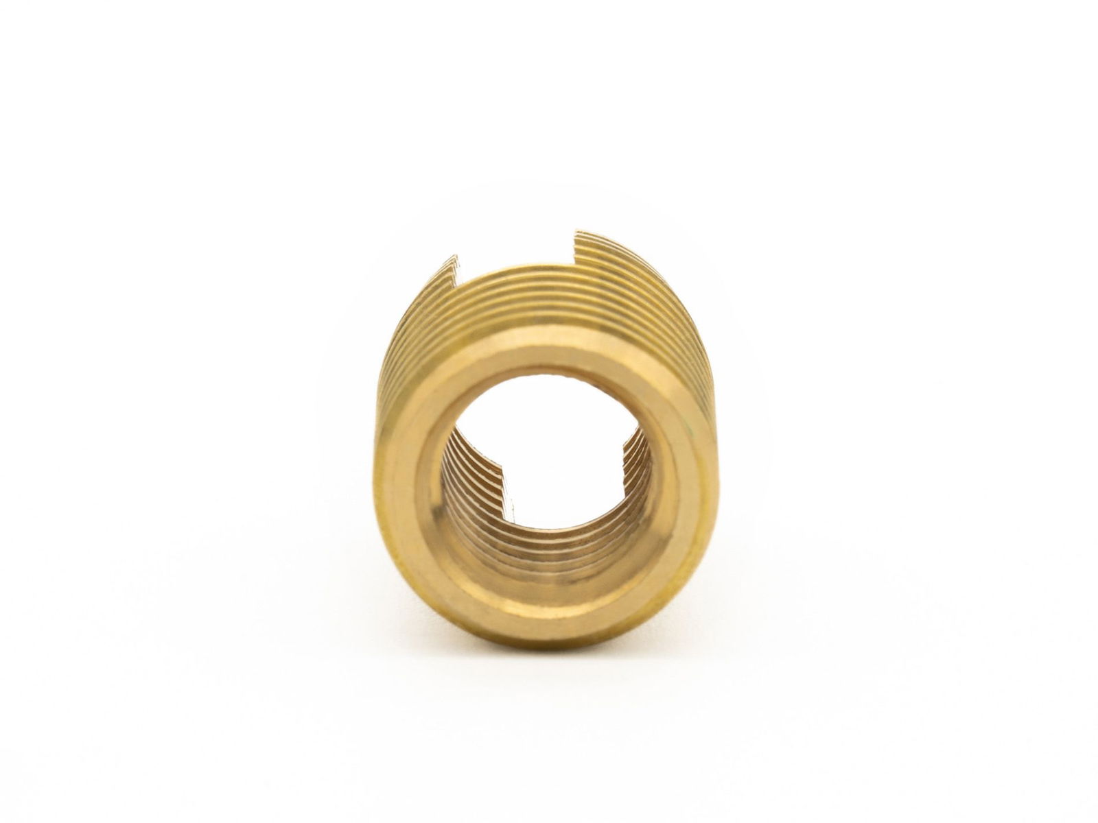 BaerFix Thread Inserts with cutting slots M 8 x 1.25 - 15 mm - brass - 100 pcs.