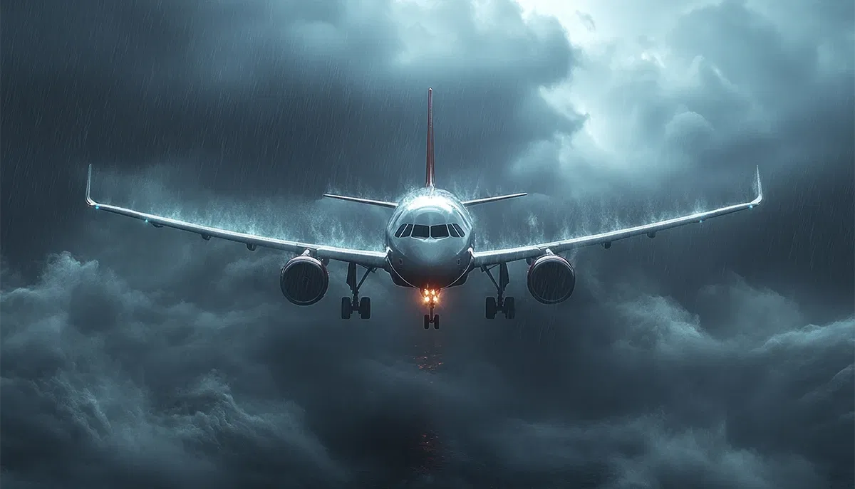 Plane in storm Plane in storm