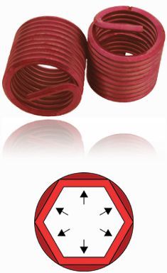 BaerCoil Wire Thread Inserts Harley 1/4 x 24 - 1.5 D (9.53 mm) - screw grip (screw locking) - 10 pcs.