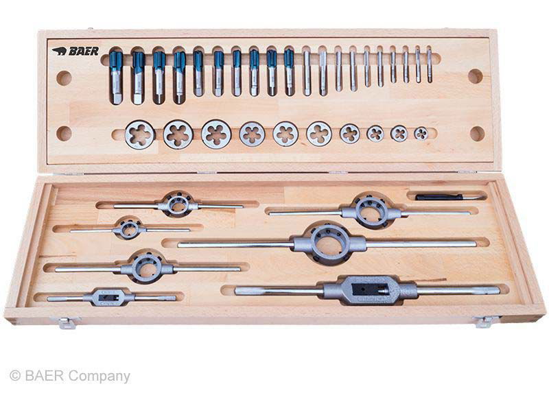 BAER SET HSS: Tarauds manuels | Filières | Outils : M 5 - 20