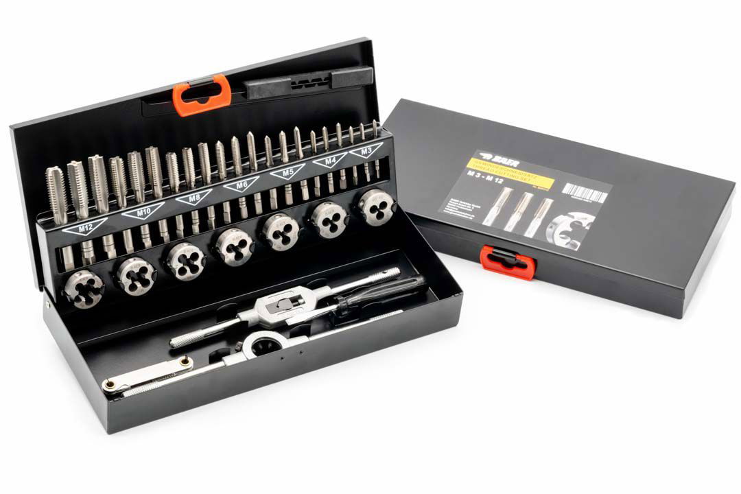 BAER Kit de tarauds à main HSS | Filières | Outils : M 3 – 12 