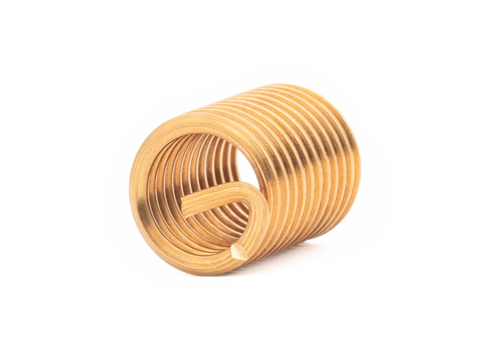 BaerCoil Drahtgewindeeinsätze M 6 x 1,0 - 2,0 D (12 mm) - frei durchlaufend - Bronze - 100 Stück