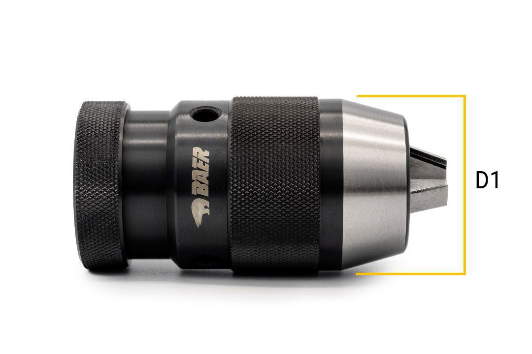 BAER Drill Chuck 0.2 - 16 mm | incl. taper shank arbor: MT 1 | keyless drill chuck