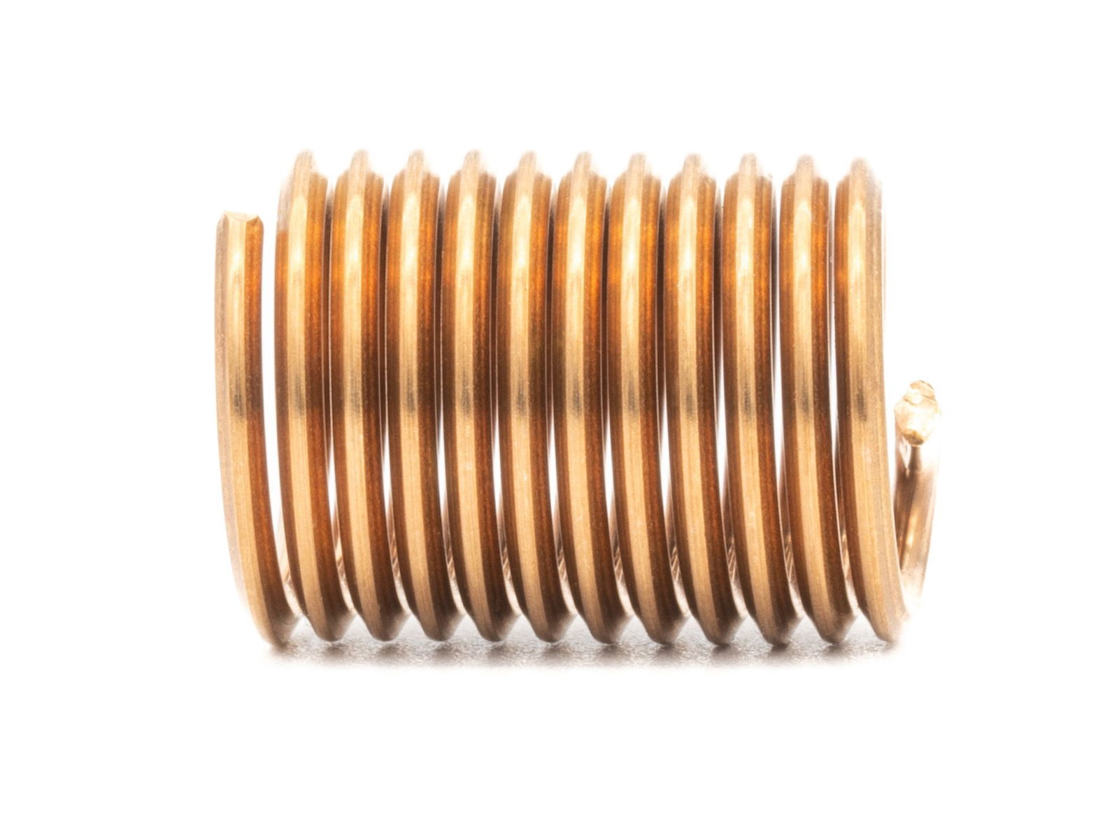 BaerCoil Drahtgewindeeinsätze M 6 x 1,0 - 2,0 D (12 mm) - frei durchlaufend - Bronze - 100 Stück