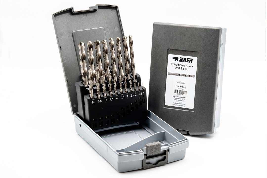 HSSG Drill Bit Set (0.5mm rising) 1 - 10 mm