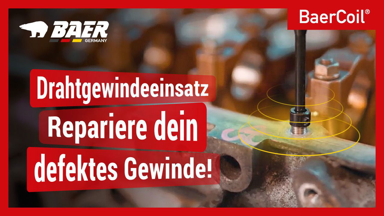 BaerCoil HSSG Einschnittgewindebohrer Carburetor 1'' x 20 EG (mit Übermaß für Drahtgewindeeinsätze)