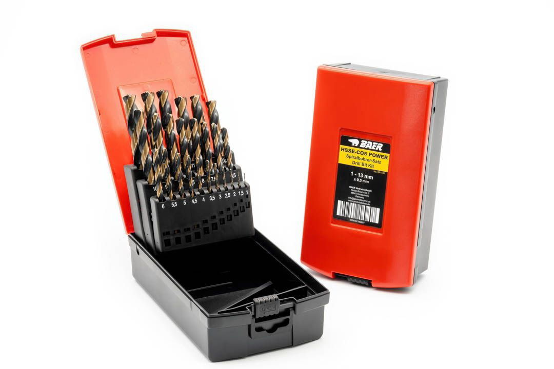 HSSE Power Drill Bit Set (0.5mm rising) 1 - 13 mm with three-face shank