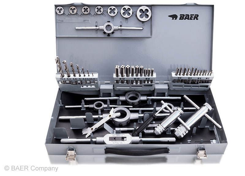 BAER SET HSS Tarauds manuels | Filières | Outils : M 3 - 12