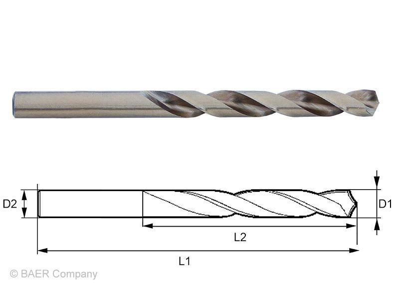 HSSE Extrem-Spiralbohrer 8,25 mm - 5 Stück