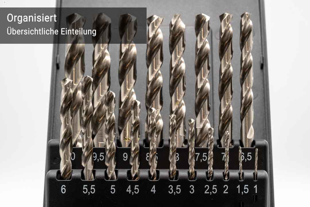 HSSG Drill Bit Set (0.5mm rising) 1 - 10 mm