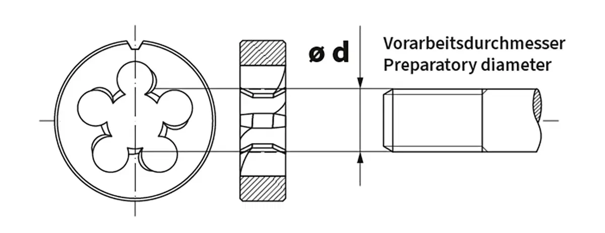 Vorbereitungsdurchmesser Vorbereitungsdurchmesser