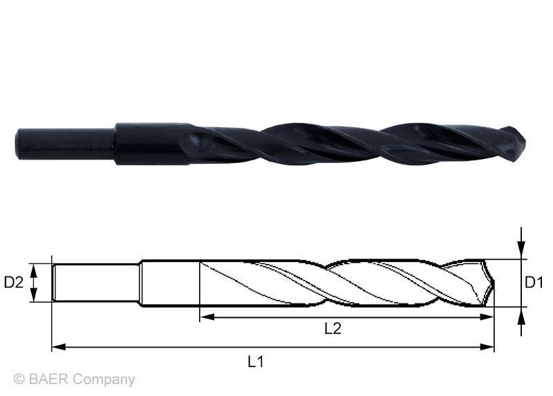 HSS Spiralbohrer (reduzierter Schaft 13mm) 20,50 mm
