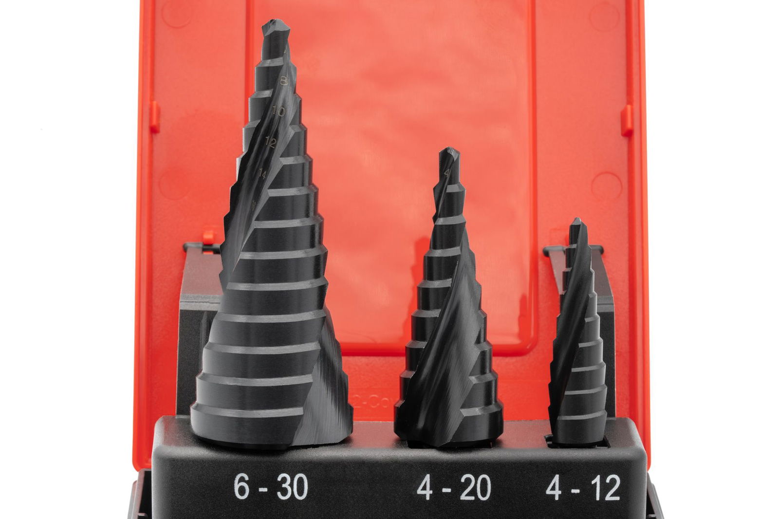 HSS-TiAlN Stufenbohrer Satz 4 - 30 mm (4-12) (4-20) (6-30)