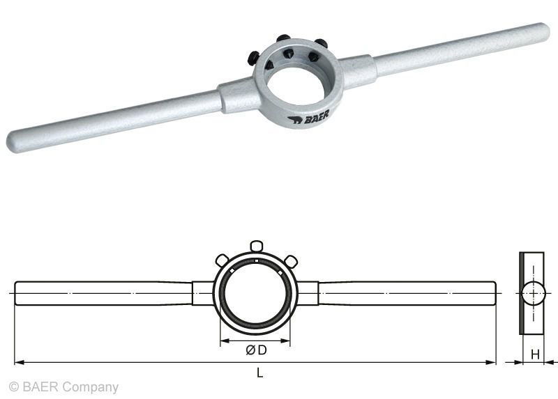 BAER Die Stocks - Zinc die cast 2'' x 5/8