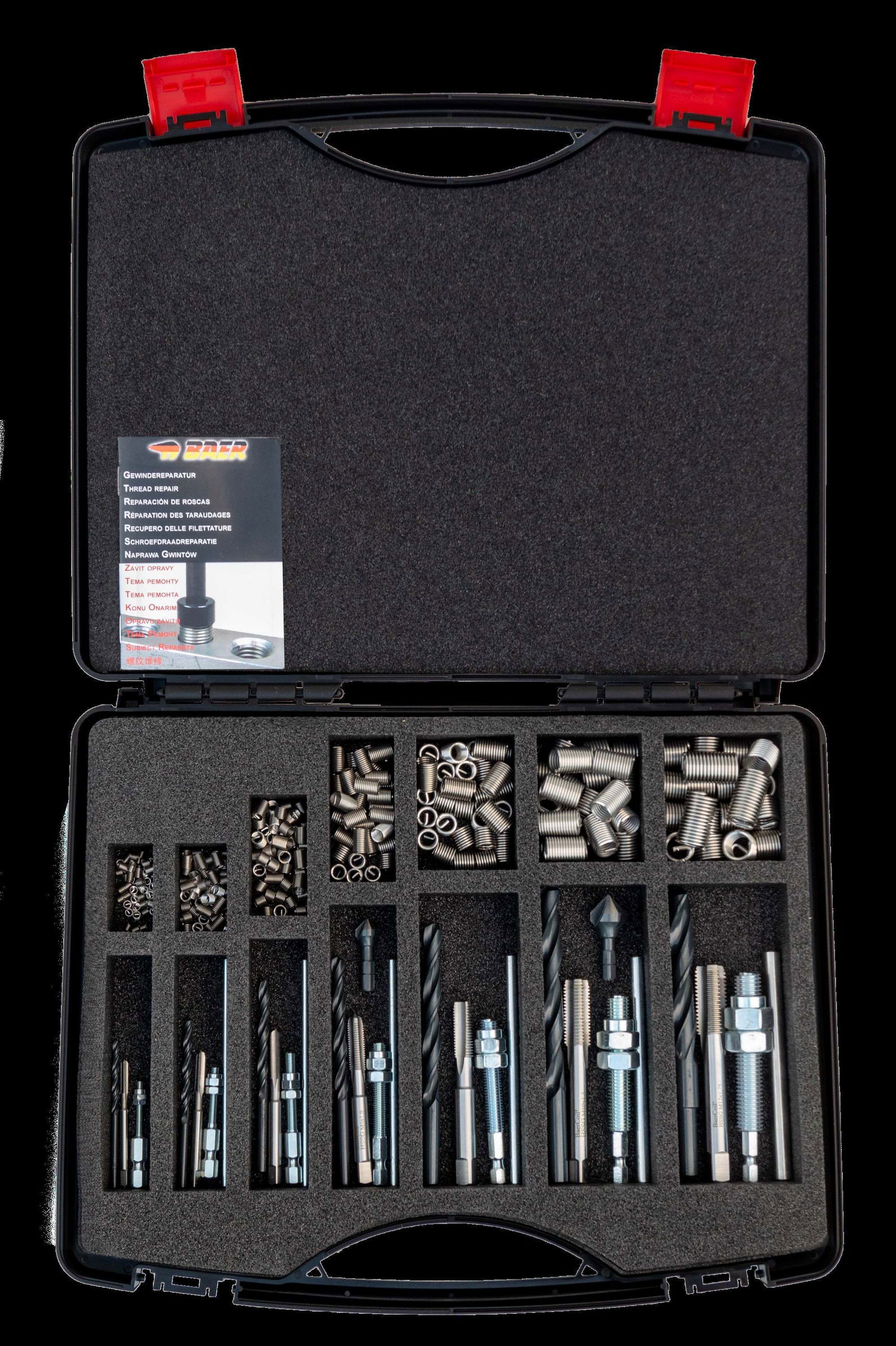 Kit da officina per la riparazione della filettatura BaerCoil M 3 - M 12 PRO