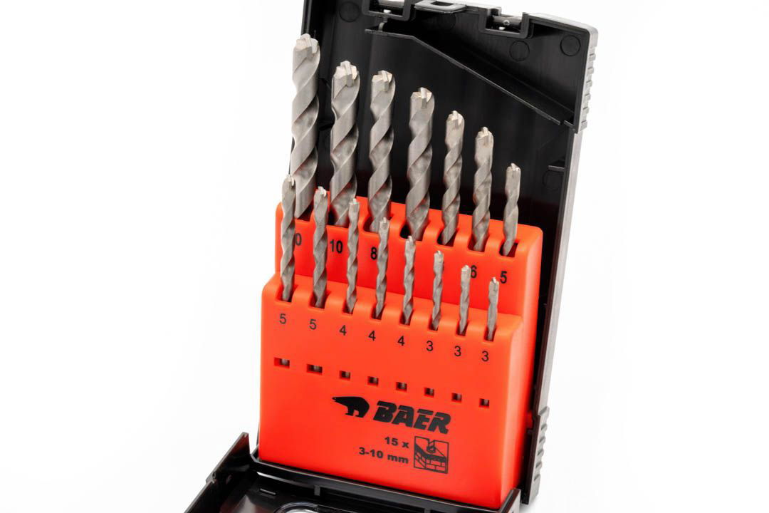 Masonry Drill Bit Set (15 pcs.) 3 - 10 mm