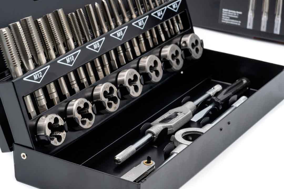 BAER Kit de tarauds à main HSS | Filières | Outils : M 3 – 12  – Image 2