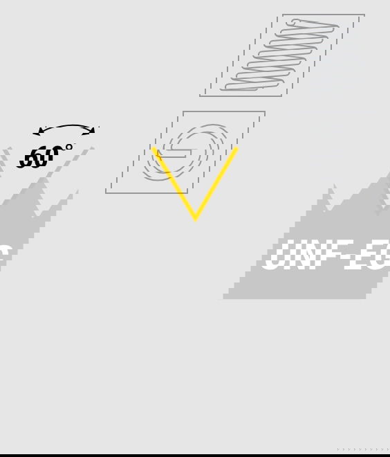 Abbildung von UNF-EG amer. feines EG-Gewinde