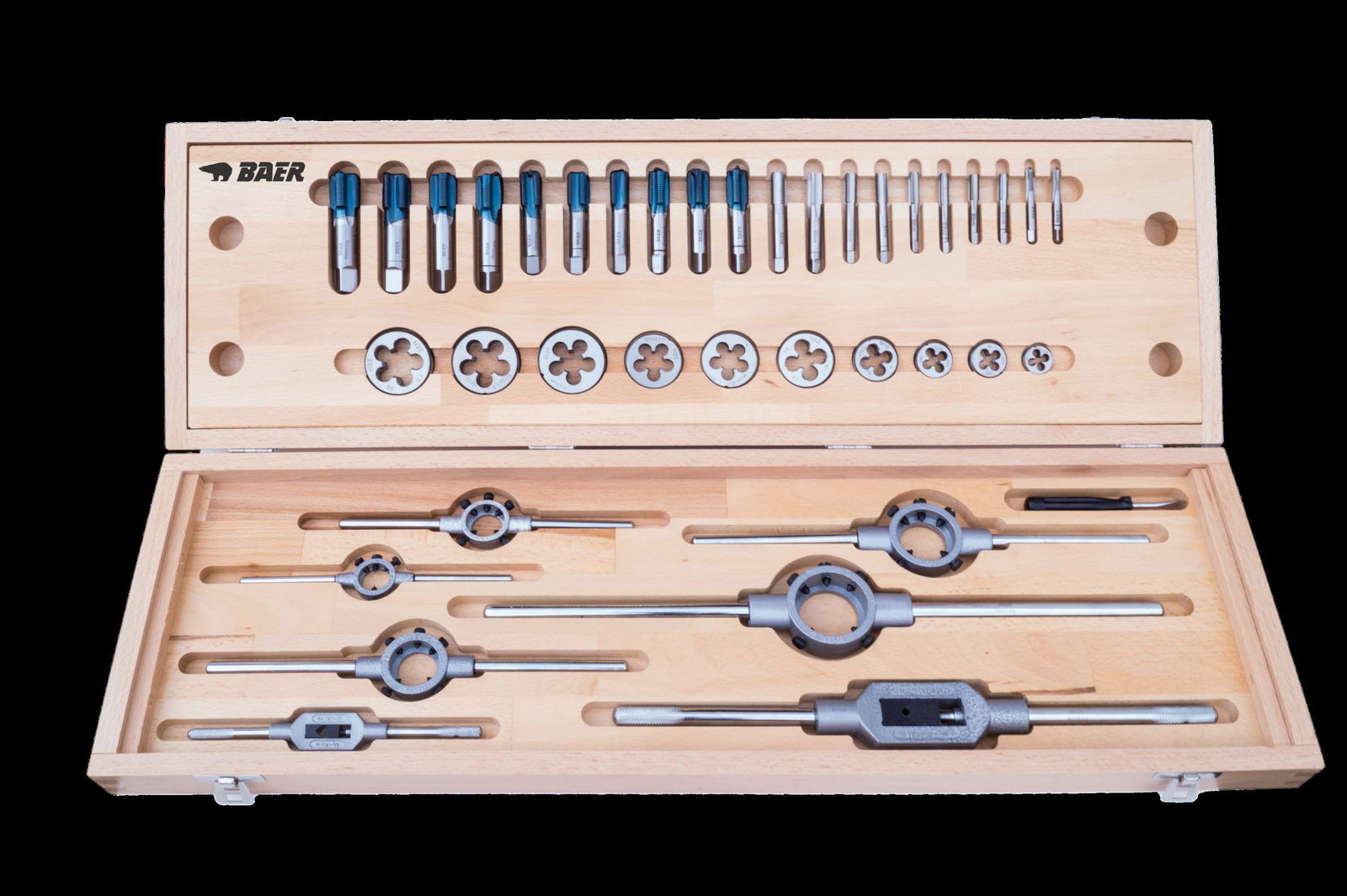 BAER Set HSS: Maschietto a mano | filiere da taglio | utensili : UNC 1/4 - 3/4