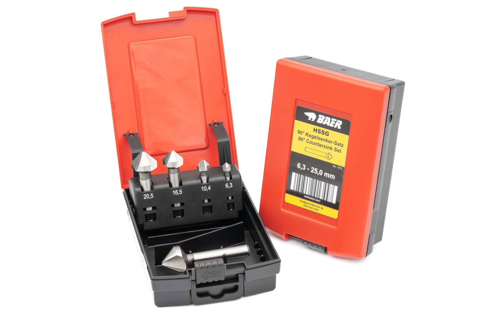 HSSG 90° Set per svasatura 6,3 - 25,0 mm