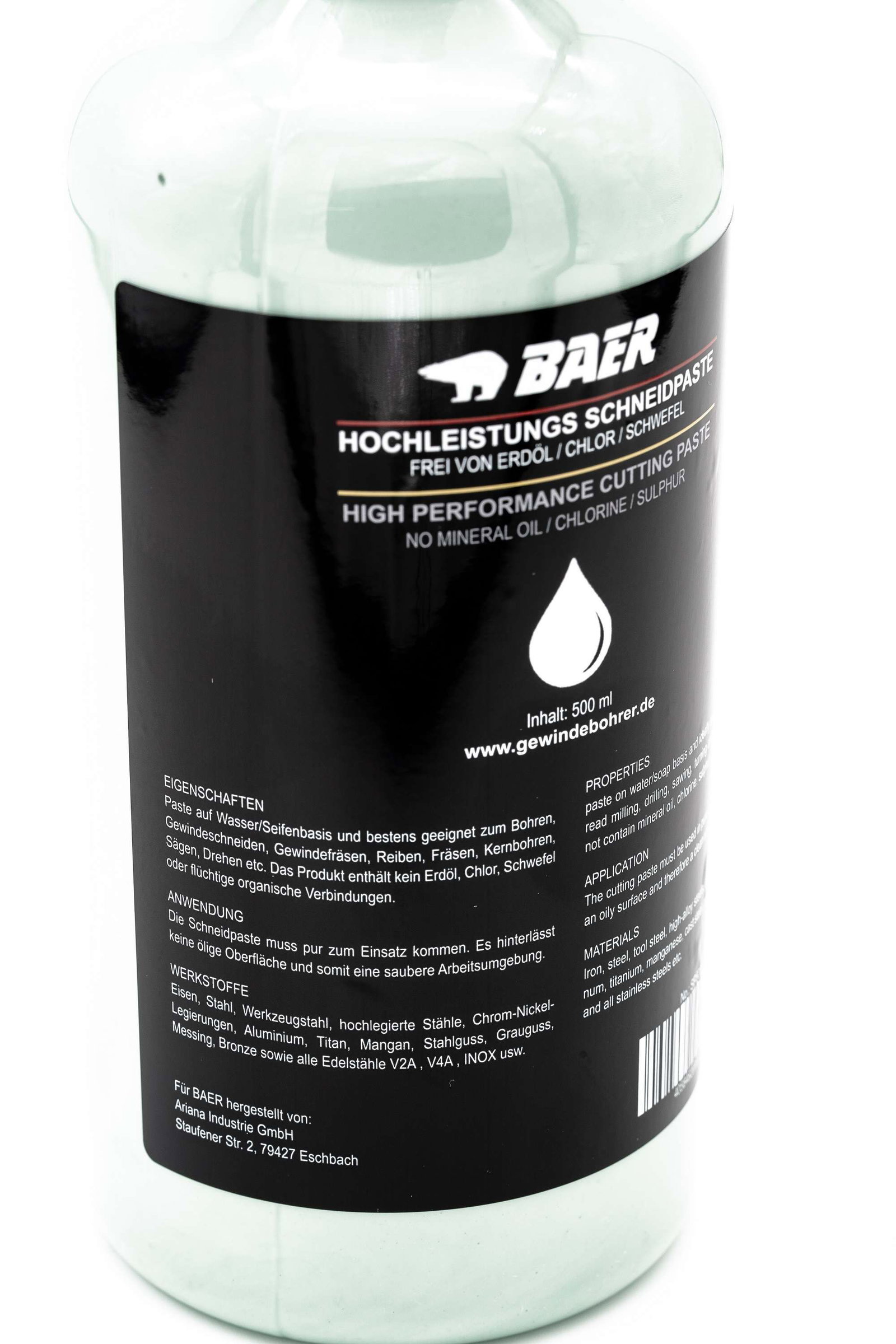 BAER High Performance Cutting Paste 500 ml
