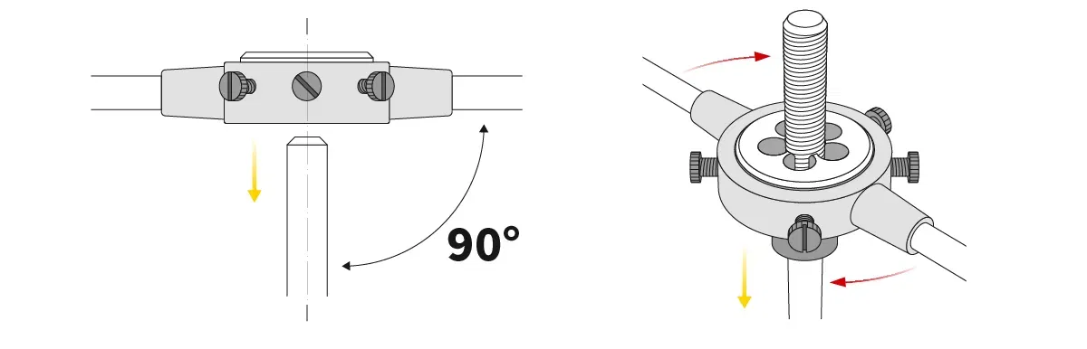 Schematic drawings illustrating how an external thread can be cut using a thread cutting die Schematic drawings illustrating how an external thread can be cut using a thread cutting die