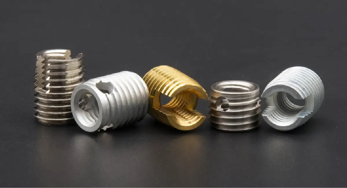 Verschiedene Gewindeeinsätze in Reihe
