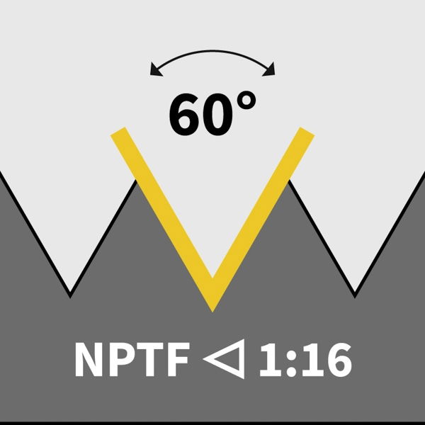 Illustration de  NPTF - amer. conique Filetage de tuyau