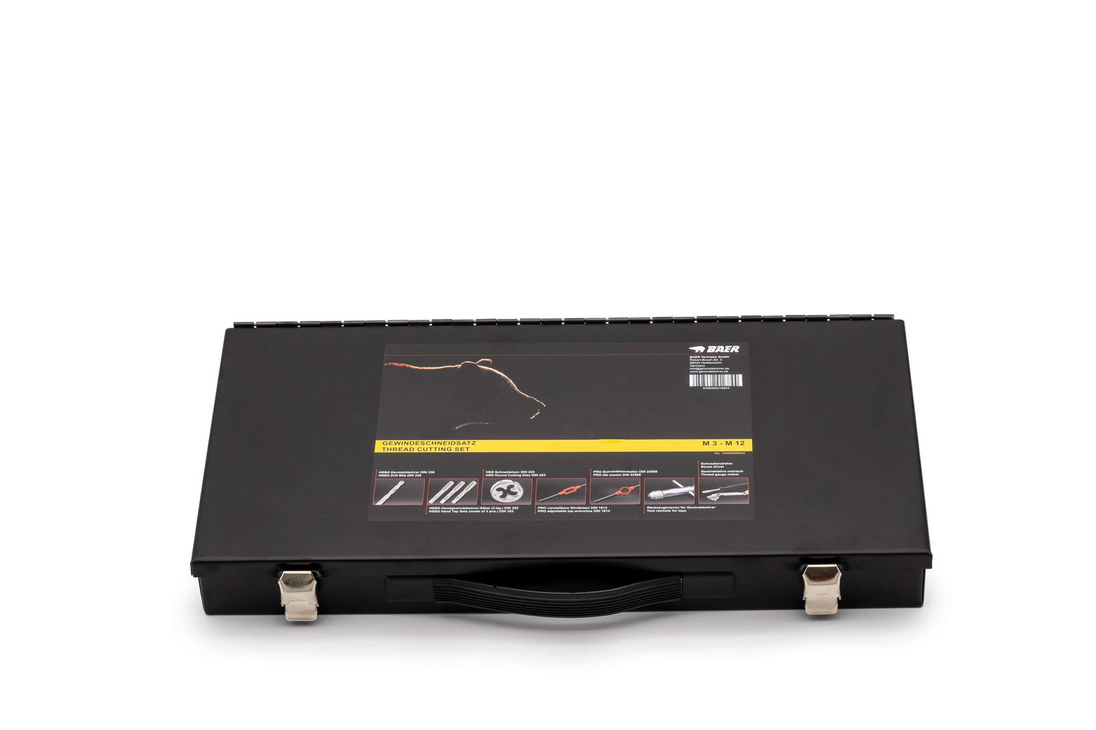 BAER SET HSS LINKS Handgewindebohrer | Schneideisen | Werkzeuge : M 3 - 12