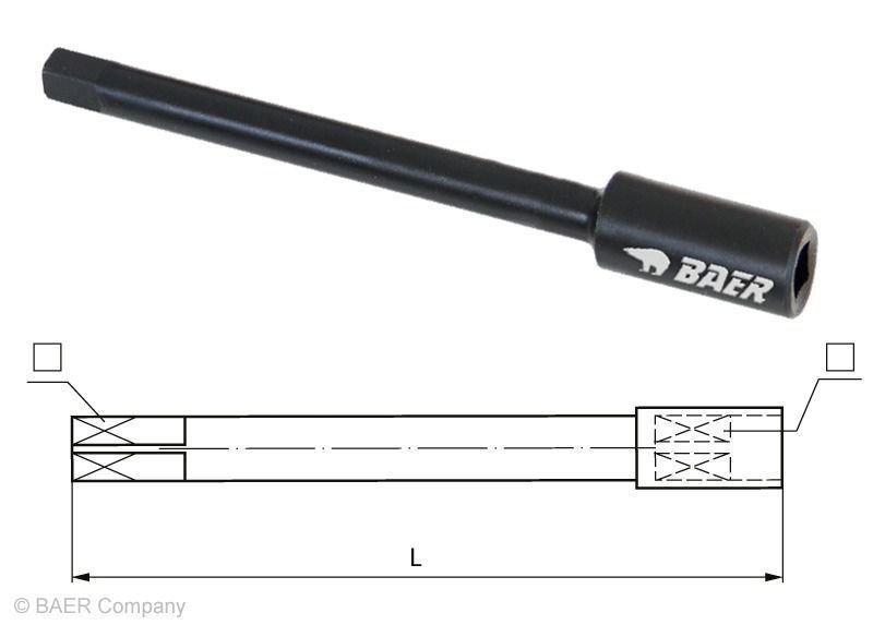 BAER Extension Sleeve for square 11mm | M 18