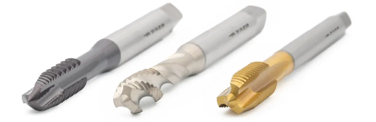 Drei Gewindebohrer für Aluminium