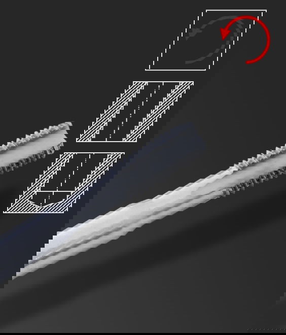 Illustration of for left-hand thread