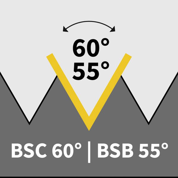 Abbildung von BSB - BSC - brit. std. Gewinde