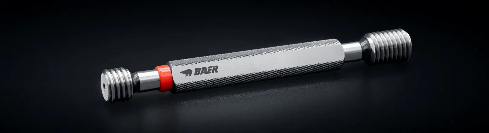 Grenzlehrdorn von BAER Tools Grenzlehrdorn liegend auf schwarzem Untergrund