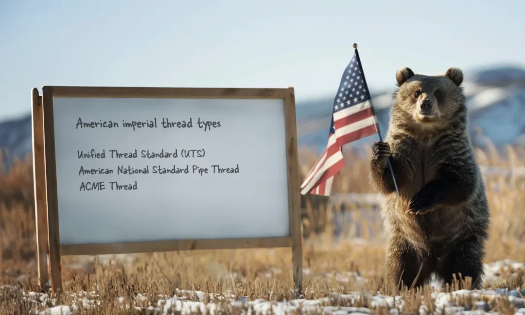 These are the most important inch thread types from the USA These are the most important inch thread types from the USA