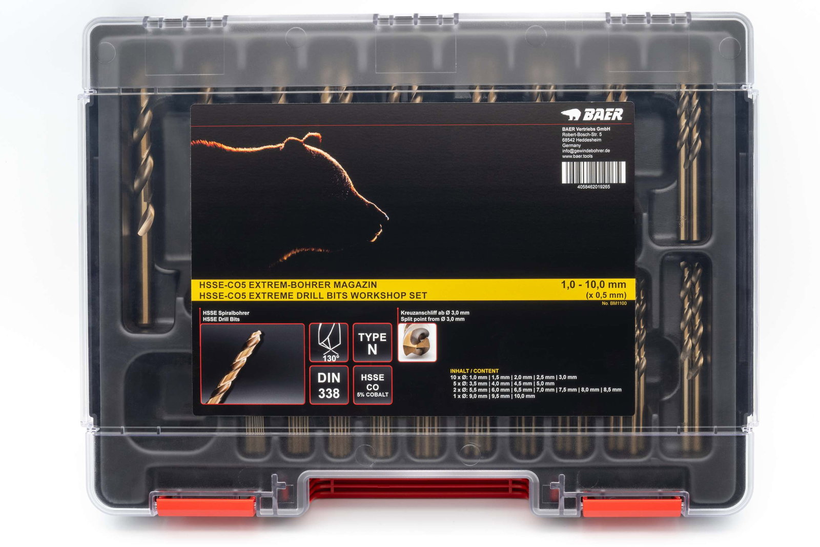 HSSE Extreme Drill Bit Workshop Set (87 pcs. - 0.5mm increasing) 1 - 10 mm – Image 2