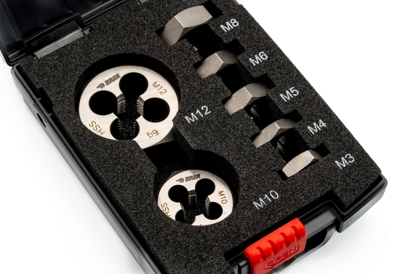 BAER SET HSS: Ecrous de coupe hexagonaux : M 3 - 12