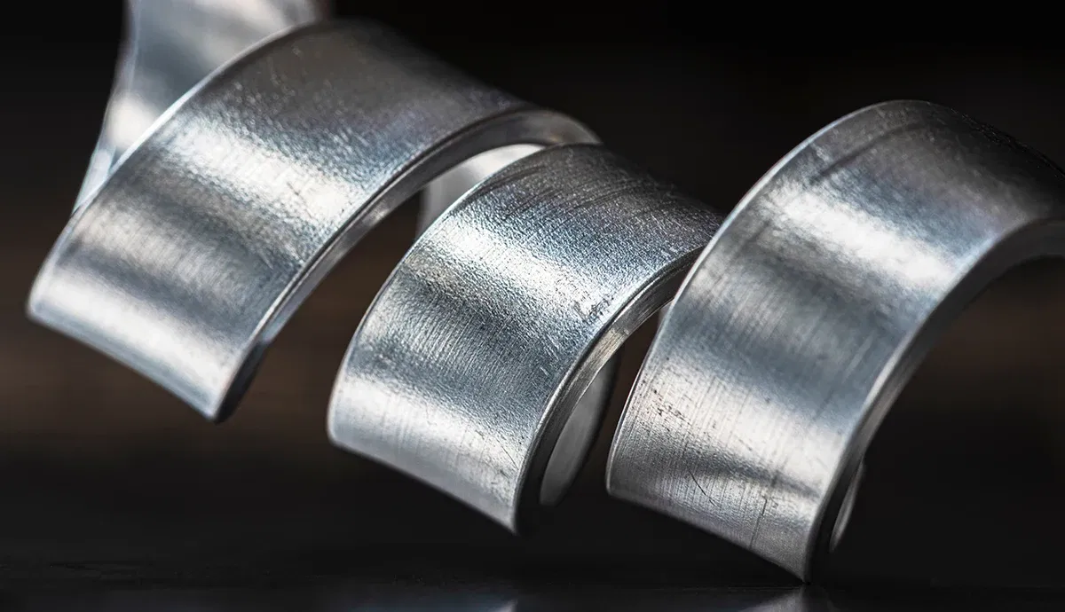 Metallspan in spiralförmiger Form