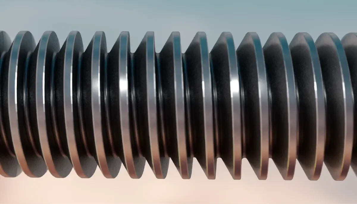 Sägegewinde in Nahaufnahme