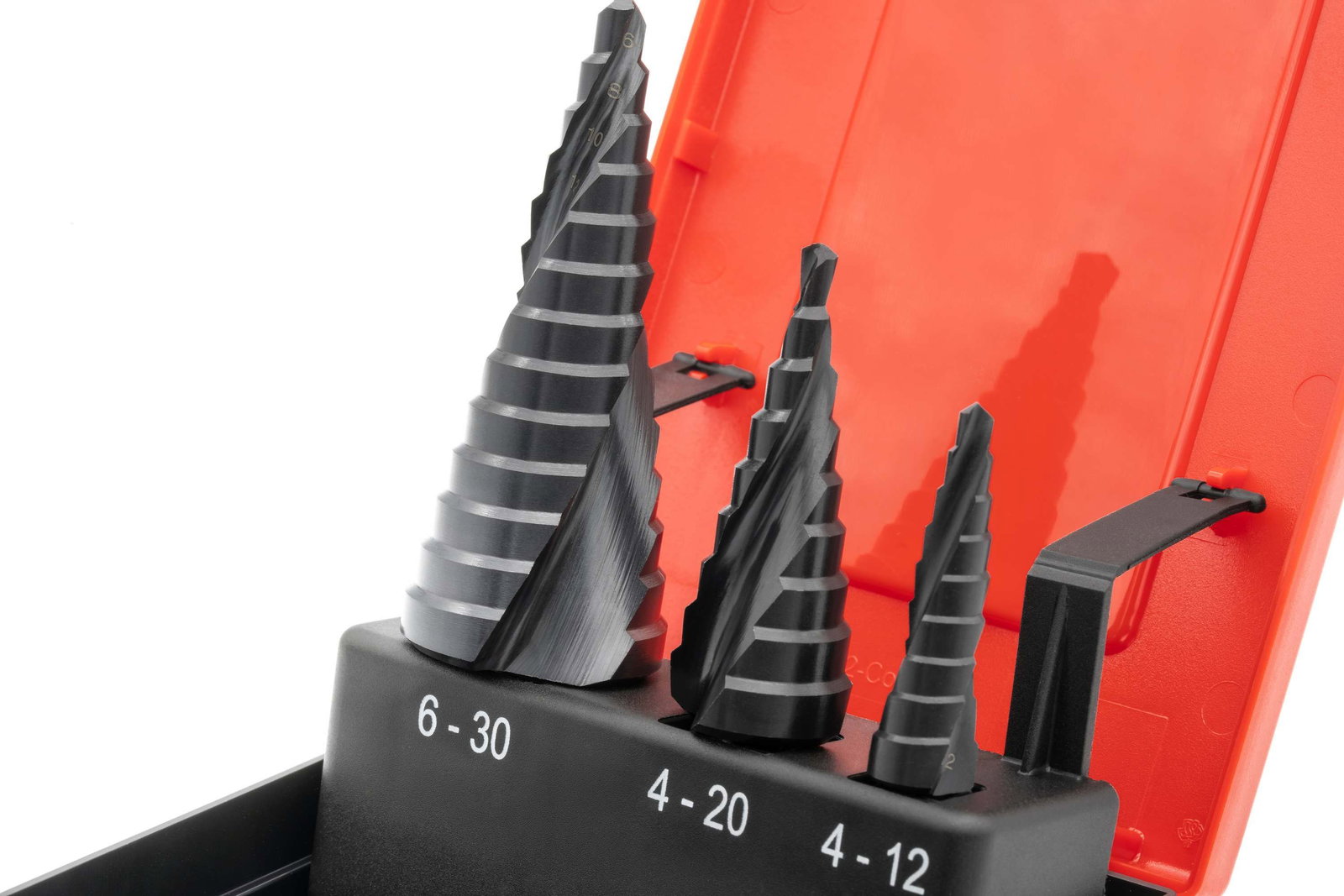 Set di punte a gradino HSS-TiAlN 4 - 30 mm (4-12) (4-20) (6-30) – Immagine 6