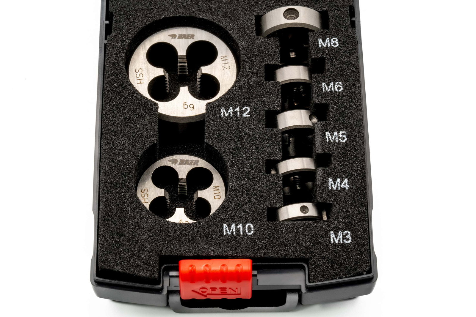 BAER Set HSSE STAINLESS STEEL: cutting die Round: M 3 - 12 – Image 3