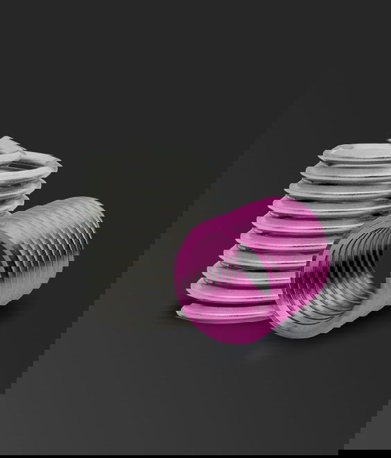 Illustration of  BaerCoil wire thread inserts