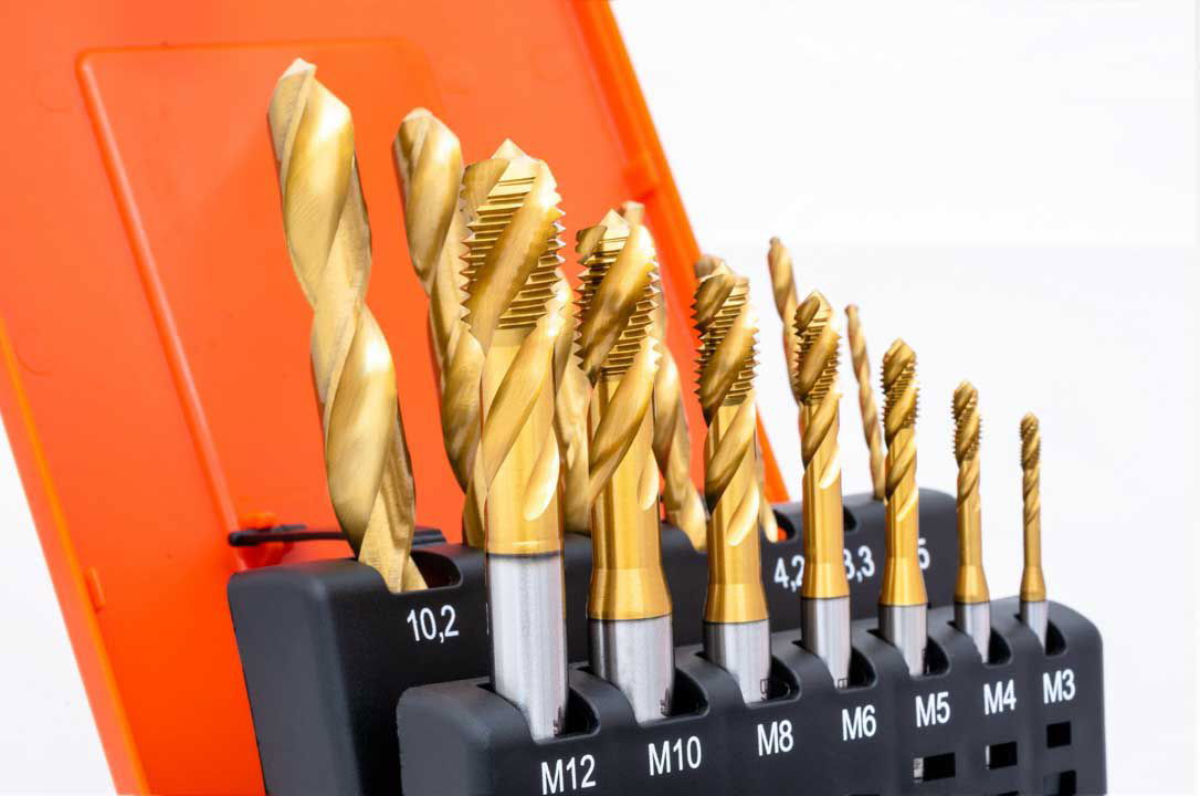BAER Set HSSE-TIN: Machine Taps blind holes | drill bits: M 3 - 12 – Image 2