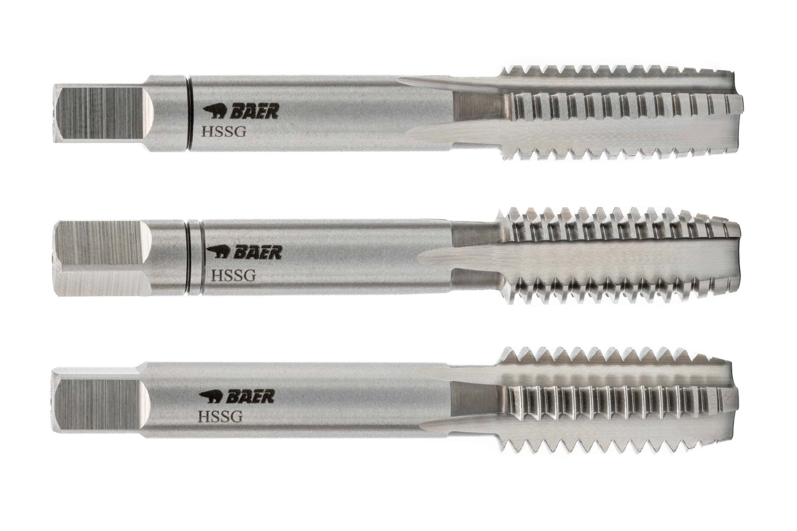 BAER HSSG Set di rubinetti a mano (3 pezzi) BSW 7/16 x 14 - SINISTRA – Immagine 1