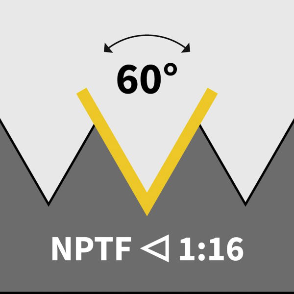 Abbildung von NPTF - amer. keg. Rohrgewinde